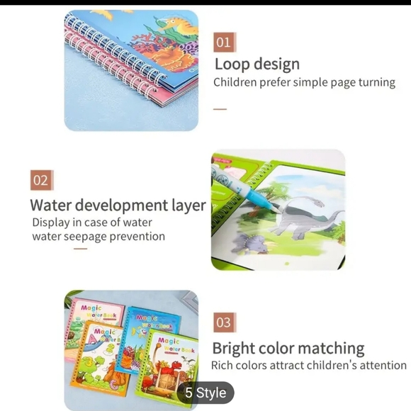 Reusable Magic Water Books for Kids to Paint - Picture 6 of 10